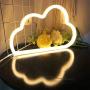 LED Signs Neon Lights for Wall Decor,USB or Battery Decor LED Light,Neon Signs for Bedroom,Decorative LED Neon Light Sign for Bar,Christmas,Home Party,Kids,Girls Living Room (Cloud-Warm White)