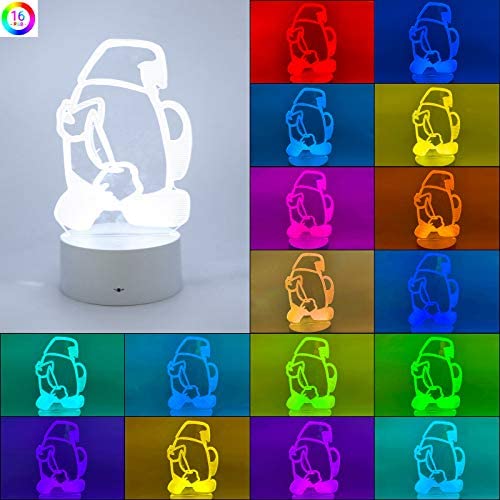 Among us Among Us Merch Night Light Among Us Table Lamp, LED Light, Night Lights 3D Illusion Desktop Lamp, USB Powered Led Lights Bedroom Decoration Lamp for Kids Gift Graduation Gift Birthday Gift