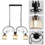 YYJLX Dining Room Light Fixture Hanging 6-Light Modern Crystal Pendant Lighting for Kitchen Island