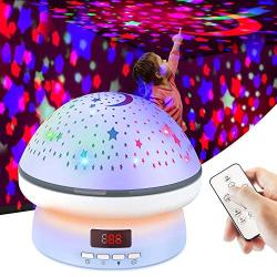 iNassen Baby Star Projector Night Lights for Kids,Star Light Projector for Bedroom Gifts for 1 - 14 Year Baby Girl Boy [ Mute for Sleep ] Star Night Light Projector 8 Color Light Change for Kids Baby