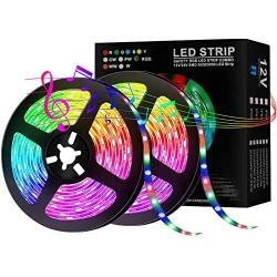 LED Strip Lights 32.8ft, AOBISI Color Changing RGB LED Light Strip for Bedroom with Remote and App, Flexible Tape Lights, Music Sync with Alexa,Google for Home Lighting Kitchen Bed Bar Home Decoration