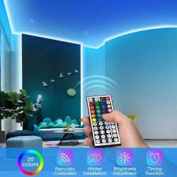 LED Strip Lights 32.8ft LED Light Strip RGB 5050 LED Tape Lights Color Changing LED Strip Lights with RF Remote Led Lights for Bedroom Bed Kitchen Flexible Strip Lights for Room Bar Home Decoration