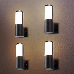 LMP Outdoor Light Outside Light LED Bulbs Included Cylinder Lights, Waterproof and Dust Resistant, Finishing with Aluminum Plus PC Panels, Wall Light for Entry, Garage, Garden, Porch, Yard