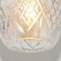 FL-61489CL A Pendant Lamps, Clear Glass Pendant Lights, Rustic Retro Chandeliers, 4-Light Hanging Lamps for Shop, Store, Studio (Clear)