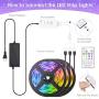 LED Strip Lights HEERTTOGO 39.37ft Bluetooth APP Control Music Sync Color Changing LED Lights with 23 Keys IR Remote,360 LEDs 5050 RGB 3 Ways Control LED Strip Lights for Bedroom Home DIY Decorations