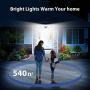 GUMGLEX Solar Motion Lights Outdoor 90LED with Electroplated Reflector, Waterproof Wireless Sensor Security Lights for Garden Backyard Fence Patio Deck - 2 Pack - Silver