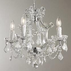 Saint Mossi Crystal Maria Therese Chandelier Lighting 4 Lights H17” W18''