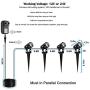 Svater LED Landscape Lights,12V Low Voltage Spotlights Outdoor with Metal Ground Stake,2700K Warm White,1200Lumens Plug in Outdoor Spotlights for Garden, Backyard,Lawn - 4 Pack
