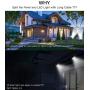 YINGHAO Solar Spot Lights with Separated Upgrade Solar Panel, IP65 Waterproof, Solar-Powered LED Landscape Spotlights, 2-in-1 Installation, for Garden Yard Flag Pole Tree Wall Ground, White, 2 Lights
