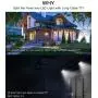 YINGHAO Solar Spot Lights with Separated Upgrade Solar Panel, IP65 Waterproof, Solar-Powered LED Landscape Spotlights, 2-in-1 Installation, for Garden Yard Flag Pole Tree Wall Ground, White, 2 Lights