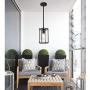 VINLUZ Farmhouse Pendant Lighting Black Mini 1-Light Fixtures with Glass Shade Contemporary Modern Kitchen Island Lights Ceiling Hanging Chandeliers for Dining Room Hallway Foyer