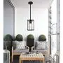 VINLUZ Farmhouse Pendant Lighting Black Mini 1-Light Fixtures with Glass Shade Contemporary Modern Kitchen Island Lights Ceiling Hanging Chandeliers for Dining Room Hallway Foyer