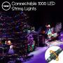 JMEXSUSS Christmas String Lights Multicolor, 183ft 500 LED Green Wire Waterproof Fairy String Lights with 8 Lighting Modes, LED Lights Christmas Decorations Clearance (250 LED Light Bulbs x 2)