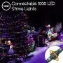 JMEXSUSS Christmas String Lights Multicolor, 183ft 500 LED Green Wire Waterproof Fairy String Lights with 8 Lighting Modes, LED Lights Christmas Decorations Clearance (250 LED Light Bulbs x 2)