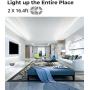 MINGER LED Strip Lights, 32.8ft 6500K Bright White LED Light Strip with Control Box, Strong Adhesive, Dimmable 600 LEDs for Mirror, Living Room, Study, Wardrobe, Cupboard