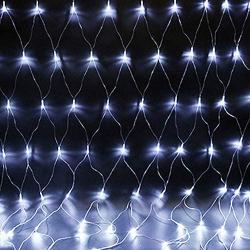 Light Sea String Lights Net Mesh Lights, 6.6ft x 9.8ft Curtain Fairy Lights with 8 Modes Controller for Holiday, Party, Outdoor Wall, Wedding Decorations (White)