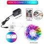 Dreamcolor Led Lights 16.4ft RGBIC Rainbow Multicolor dalattin Led Strip Lights with 24 Keys Remote Controller Led Strip Lights,1 Roll of 16.4ft