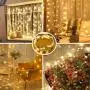 Dienalls Fairy Lights, Twinkle String Lights for Teen Girls Bedroom Living Room Decor, Lighted Curtains Waterproof 300LED Remote Control 8 Modes, 9.8ftx9.8ft Mounting Hook Colorful