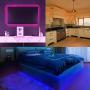 JEKKIS 50FT/15M RGB LED Strip Lights, 450 5050 SMD Color Changing LEDs, Music Sync Bluetooth Controller + 44 Key Remote LED Lights for Bedroom Room Home Party (3x16.4FT)
