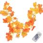 Thanksgiving Decorations Lighted Fall Garland, Thanksgiving Decor Halloween String Lights 8.2 Feet 20 LED, Thanksgiving Gift Fall Decor for Home Holiday Autumn Garland Indoor