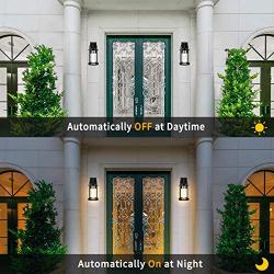 Dusk to Dawn Outdoor Wall Light, Waterproof Outdoor Wall Sconce with Crystal Bubble Glass, Outdoor Porch Lights for House/Garage/Garden, 10W, 3000K Warm White
