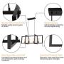 Heircido 4 Lights Modern Ceiling Light Fixture, Rectangle Ceiling Light Pendant Hanging Lights Industrial Chandelier Farmhouse Pendant Lighting for Kitchen Island, Matte Black