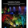 Color Changing LED Landscape Lights with RF Remote 10W RGB Waterproof Outdoor Tree Garden Holiday Lighting with US Plug