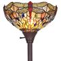 Tiffany Floor Lamp Enhance Home | Office Living Space, Handcrafted Floor Lamps for Living Room, Capulina Stained Glass Floor Lamp with a Classic Feel - Abstract Art Style (Tall: 69.3 x W13.8 inches)