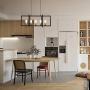 Modern Kitchen Island Light Pendant Chandelier 5-Light Ceiling Light Industrial Pendant Lighting Fixture Matte Black with Antique Brass Finish