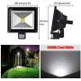Motion Sensor Led Flood Lights 50w 4000LM Outdoor Security Floodlights IP66 Waterproof Auto ON/Off Lamp for Garage Billboard Warehouse Stairs with a US 3-Plug 6500K AC86-265V