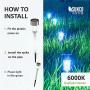 Sunco Lighting 24 Pack Solar Path Lights, Dusk-to-Dawn, 6000K, Above Ground Stake, Easy No-Wire Install, Solar Powered LED Landscape Lighting, Weatherproof, Illuminate Gardens, Pathways and Flower Bed