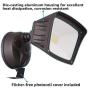 LEONLITE LED Outdoor Flood Light, Dusk-to-Dawn (Photocell Included), 3400lm, Waterproof Security Floodlight, ETL-Listed Exterior Lighting for Yard, 5000K Daylight