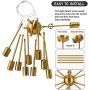 WBinDX 10 Lights Sputnik Chandelier Gold Modern Pendant Lighting Mid Century Ceiling Light Fixture for Bedroom Living Room Dining Kitchen, Brass