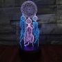 HIPIYA Dream Catcher LED 3D Illusion USB Night Light Dreamcatcher Lamp Festival Present Birthday Gift for Baby Boy Girl Kid Old Parent Mother Nursery Bedroom Decoration Room Home Decor (Dream)