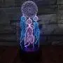 HIPIYA Dream Catcher LED 3D Illusion USB Night Light Dreamcatcher Lamp Festival Present Birthday Gift for Baby Boy Girl Kid Old Parent Mother Nursery Bedroom Decoration Room Home Decor (Dream)