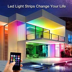 hyrion Music Led Strip Lights Color Changing, Music Sync with 20 Keys Remote Rope Light Strip 65.6ft