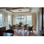Homenovo Lighting Marden 6-Light Island Chandelier, Matte Black