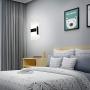 Lightess Modern Wall Sconces Set of 2, LED Hardwired Wall Lamp, Square Aluminum Wall Mount Sconce, Black Brushed Acrylic Up Down Wall Sconces for Bedroom Hallway Living Room, 12W Cool White