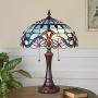 Stained Glass Desk Lamp, Capulina Handcrafted 16.1'' Tiffany Style Table Lamps Accentuate Any Home or Business, Office, Desk, Entry, Living Room with a Classic Feel - Gothic Glass Style