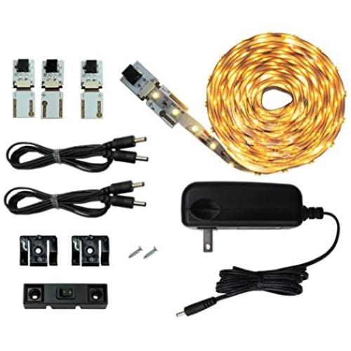 Cut and Connect Series | Super Bright - 18 LEDs per foot | Warm White ~3000 K | 9.5ft/ 3M | Flex LED Kit | cut to size | Inspired LED | DIY | Dimmable | install in minutes!