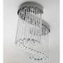 JEUNEU Modern Royal Crystal Chandelier K9 Raindrop Ceiling Light for Living Room Hotel Hallway Foyer Entry Way Stairways (S)