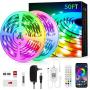 50ft Led Strip Lights, Livingpai Color Changing LED Light Strips with Music Sync, Remote, Built-in Mic, Bluetooth App Control, RGB LED Lights for Bedroom, Party, Kitchen, TV, Home