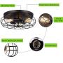 LOKHOM Industrial Semi Flush Mount Ceiling Light, Oil Rubbed Finish, 3-Light Rustic Metal Cage Kitchen Ceiling Light Fixture for Farmhouse Living Room Dining Room Bedroom Hallway, E26, Black LOKHOM Industrial Semi Flush Mount Ceiling Light, Oil Rubbed Finish, 3-Light Rustic Metal Cage Kitchen Ceiling Light Fixture for Farmhouse Living Room Dining Room Bedroom Hallway, E26, Black
