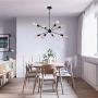 CLAIRDAI Sputnik Chandeliers 8 Lights Chandelier Modern Pendant Lighting Mid Century Sputnik Chandeliers Industrial Vintage Ceiling Light Fixture for Kitchen Living Room Hotel Bar, Black
