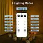 ELECWISH 33ft 100 LED String Lights Dimmable with Remote Control, IP65 Waterproof Decorative Lights for Bedroom Patio Garden Parties Wedding UL588 and TUVus Approved (Warm&White)