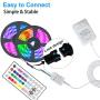 ViLSOM Led Strip Lights 32.8 Feet with 44Keys Remote Color Changing Led Lights for Bedroom, Room, Kitchen and Christmas Decorations, RGB SMD 2835 Led Lights (2 Rolls of 16.4 Feet)