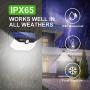 Solar Lights Outdoor 120 LED with Lights Reflector and 3 Lighting Modes,Solar Motion Sensor Security Lights, IP65 Waterproof Solar Powered Wall Lights for Garden Patio Yard Deck Garage Fence(4 Pack)