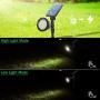 DBF Solar Lights Outdoor, Upgraded 18 LED Waterproof Solar Spotlights Solar Landscape Lights Adjustable Auto On/Off Wall Security Lighting for Garden Yard Pathway Driveway Pool, Pack of 2 (Cool White)