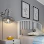 Wall Sconce with Plug in Cord and On Off Switch,Retro Gooseneck Wall Light Fixtures for Bedroom Nightstand