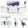 JosMega Upgraded Larger 130 LED Solar Powered Motion Sensor Flood Security Wall Lights Outdoor IP65 Waterproof 3 Head 360° Adjustable Spotlights for Porch Garden Patio Yard Garage Pathway 1 Pack